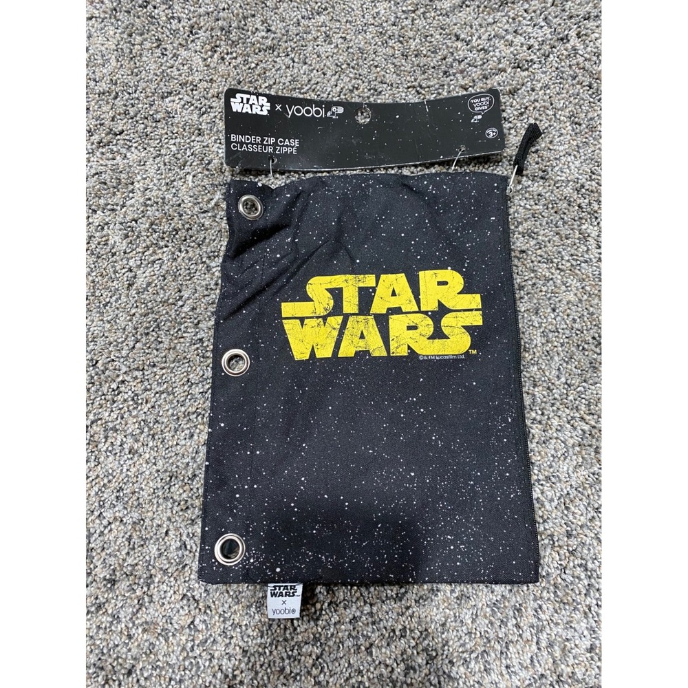Star Wars Yoobi Binder Zip Case Unisex OS Black New Galaxy Star Print Pouch